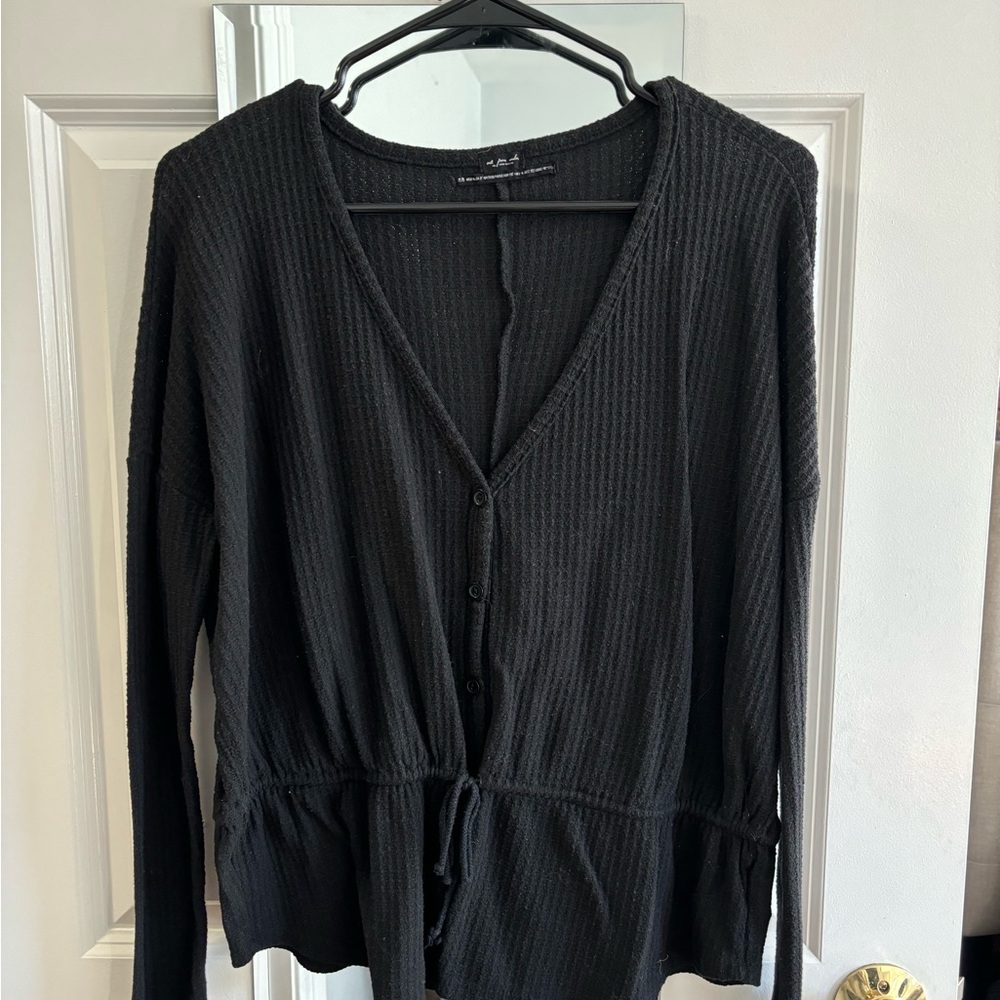 Black Button-Up Cardigan